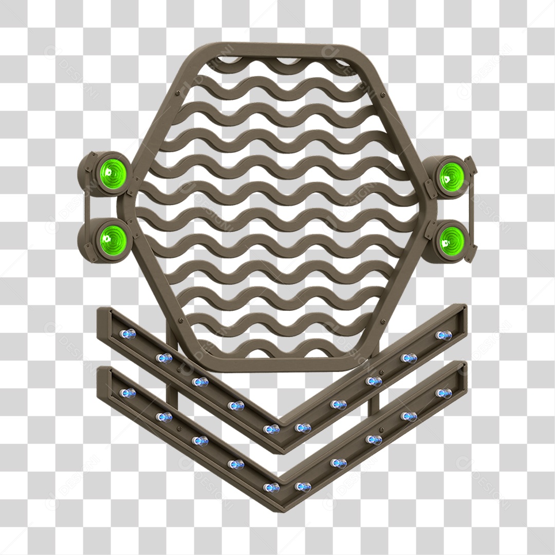 Grade Luz Geométrica PNG Transparente