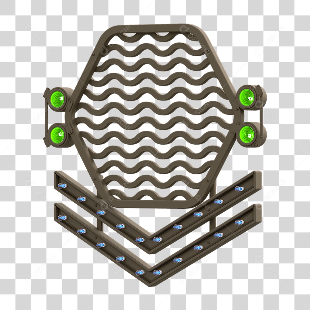 Grade Luz Geométrica PNG Transparente