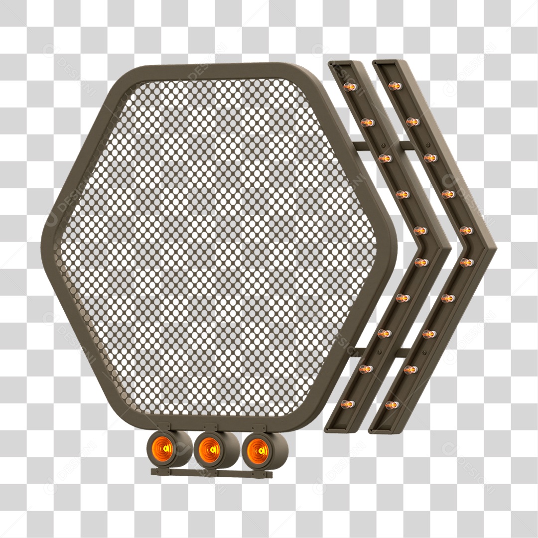 Grade Luz Geométrica PNG Transparente