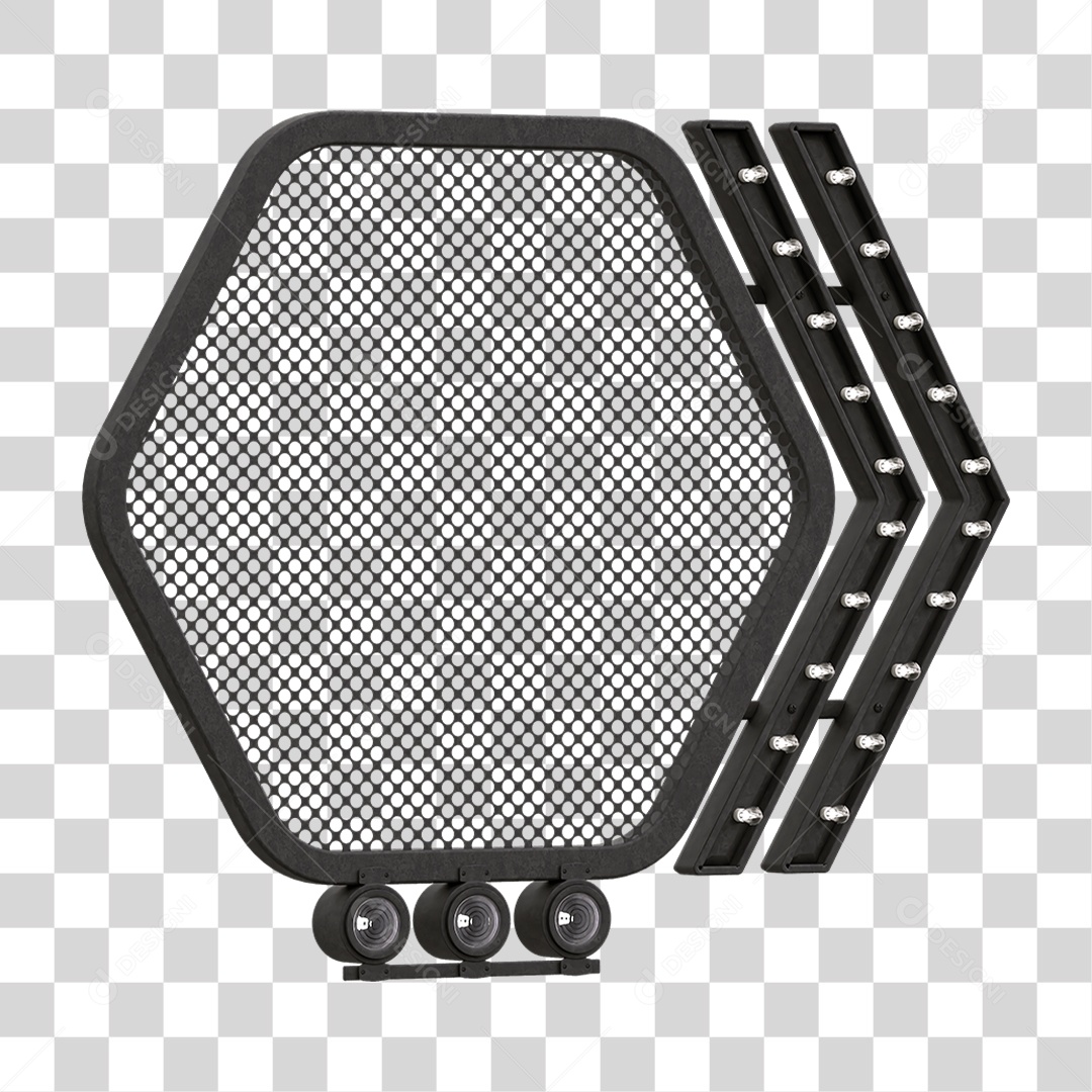 Grade Luz Geométrica PNG Transparente