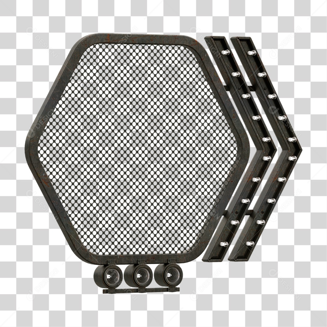 Grade Luz Geométrica PNG Transparente