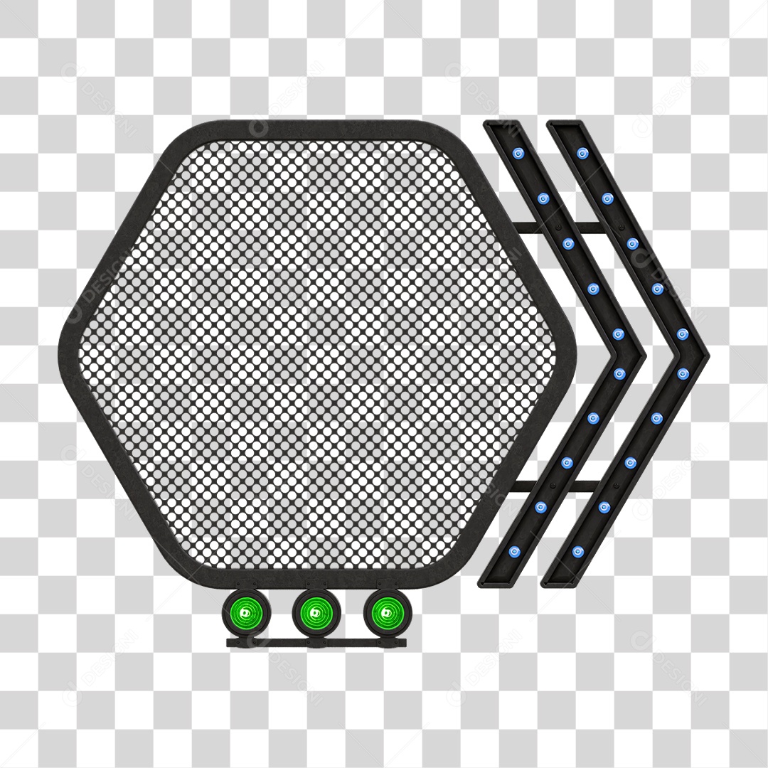 Grade Luz Geométrica PNG Transparente