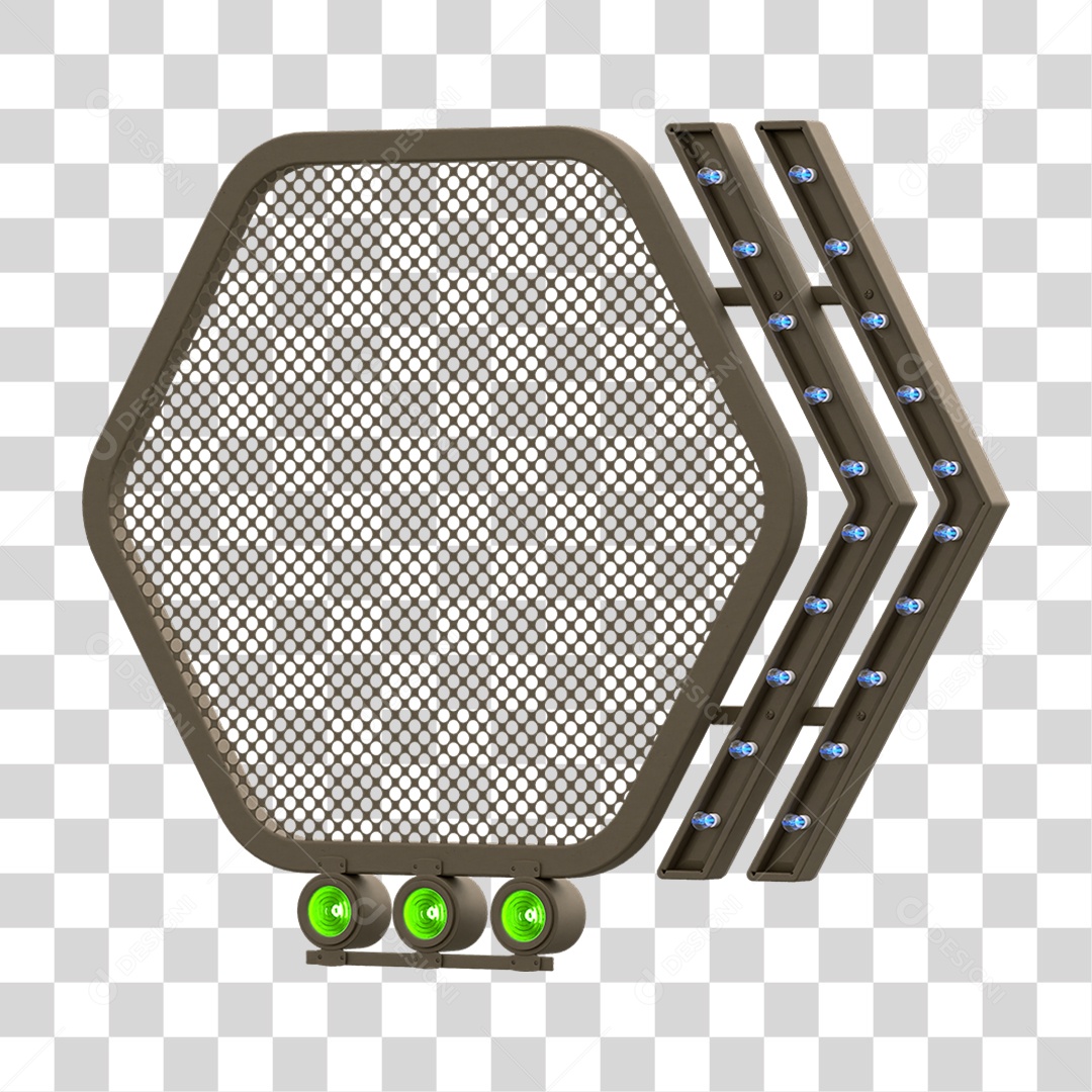 Grade Luz Geométrica PNG Transparente