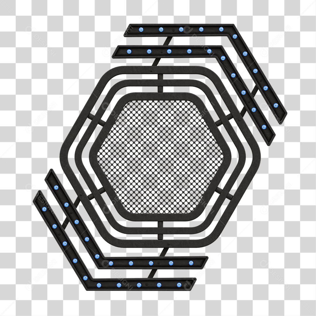 Grade Luz Geométrica PNG Transparente