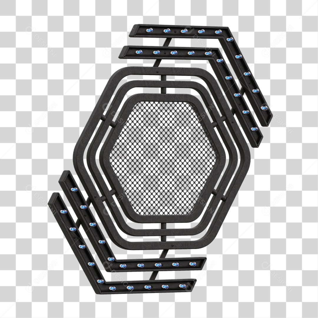 Grade Luz Geométrica PNG Transparente