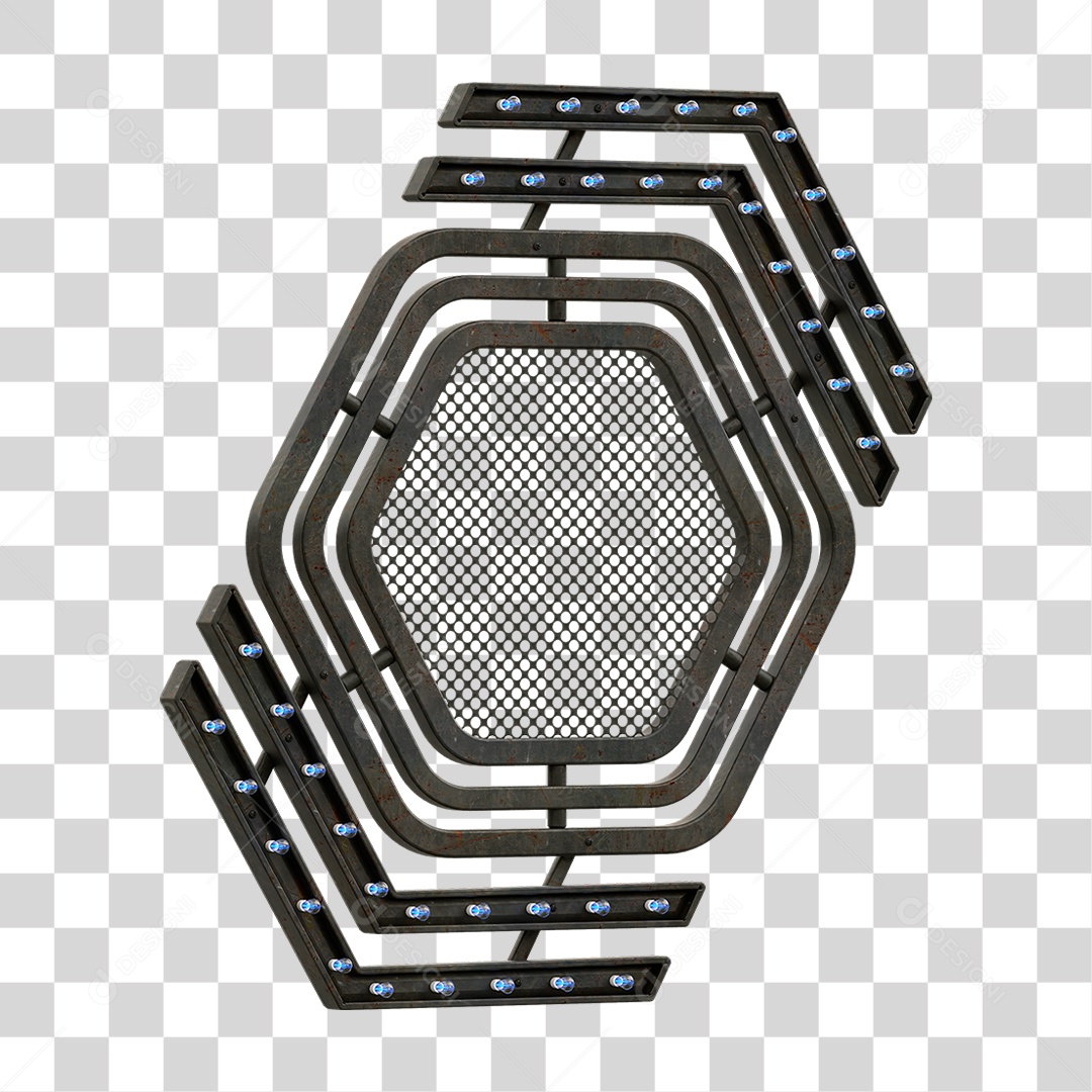Grade Luz Geométrica PNG Transparente