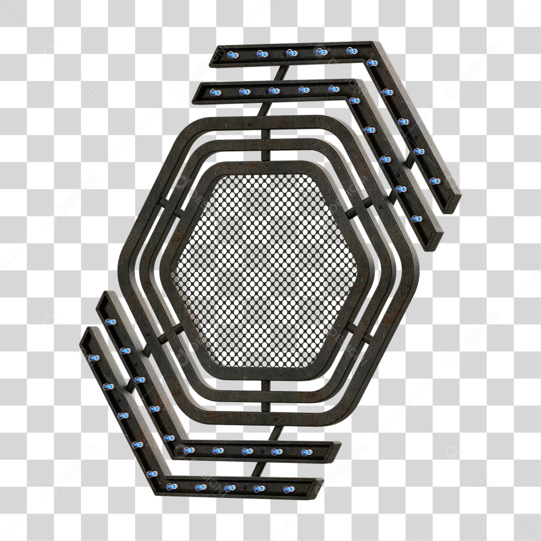 Grade Luz Geométrica PNG Transparente