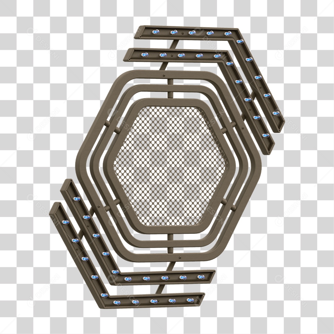 Grade Luz Geométrica PNG Transparente