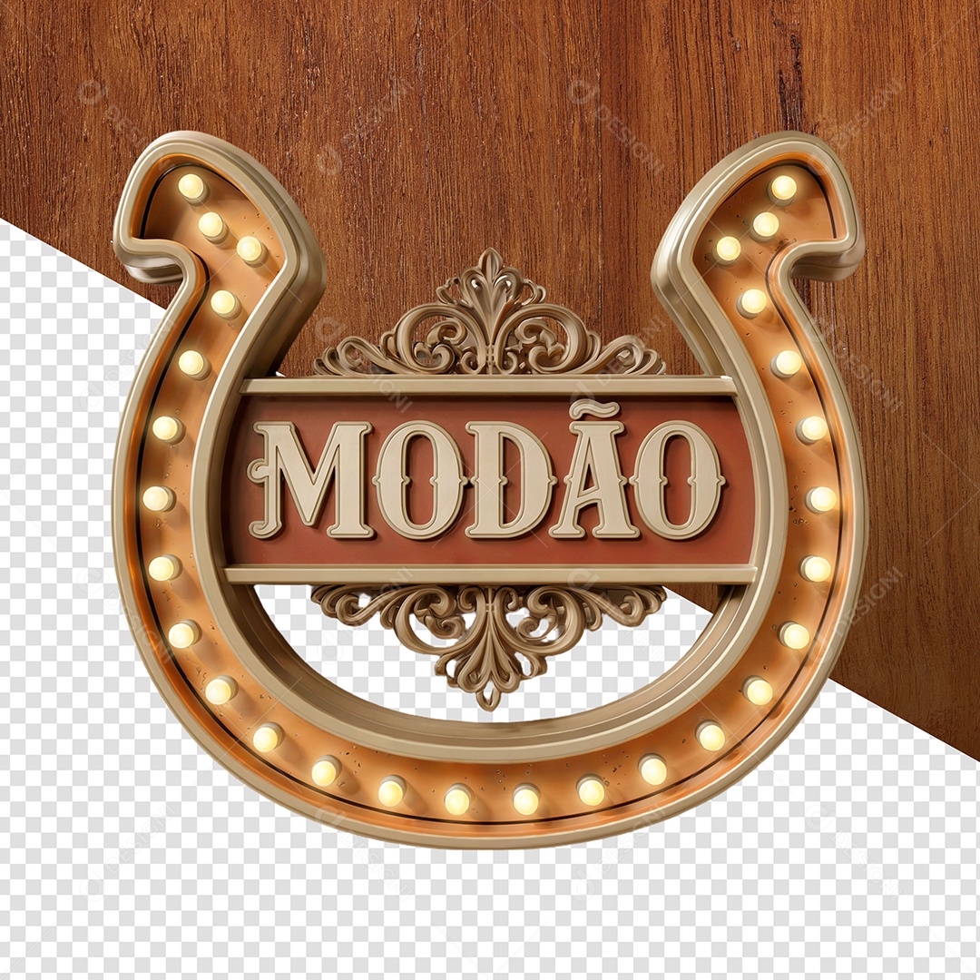Modão Selo 3D Para Composição PSD
