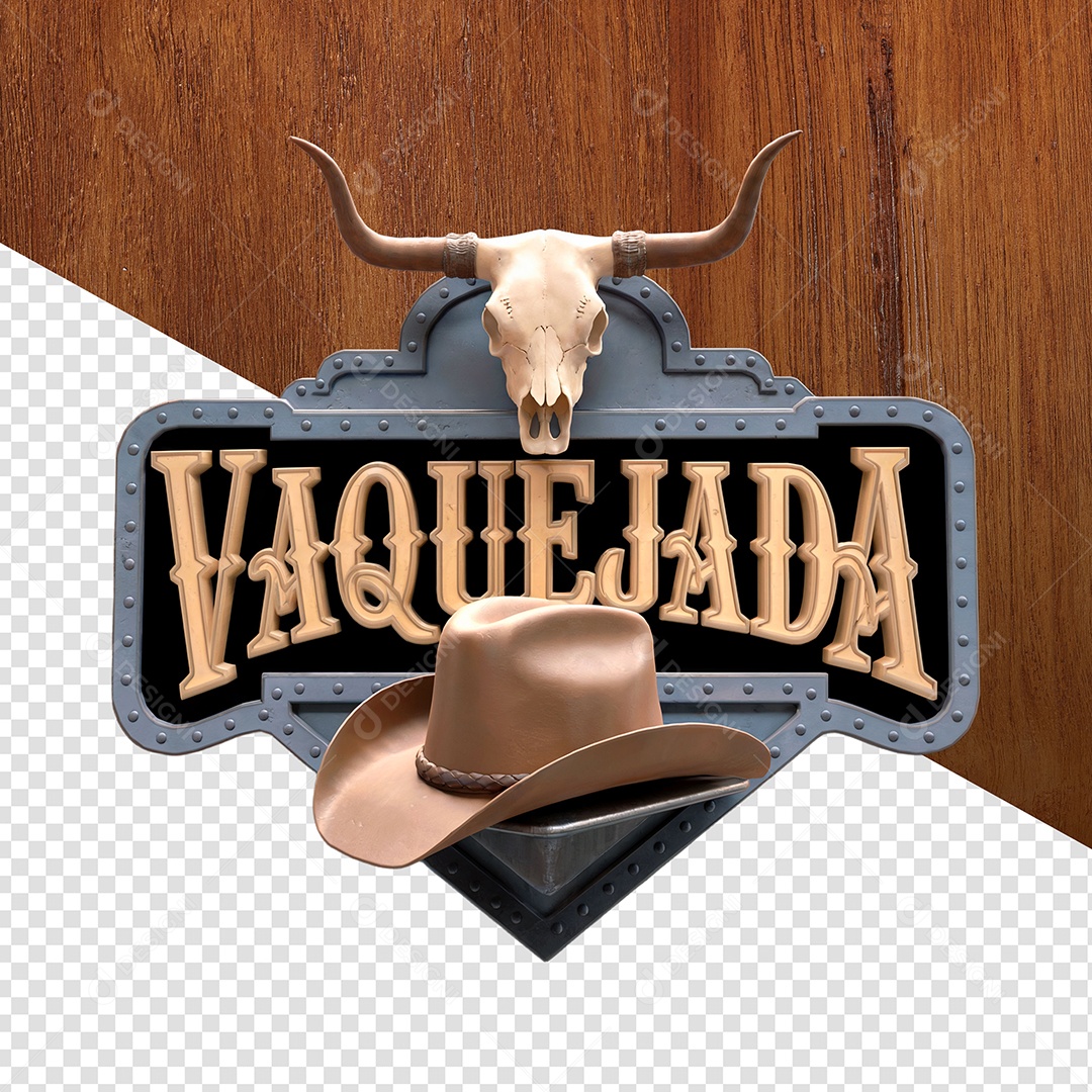 Vaquejada Selo 3D Para Composição PSD