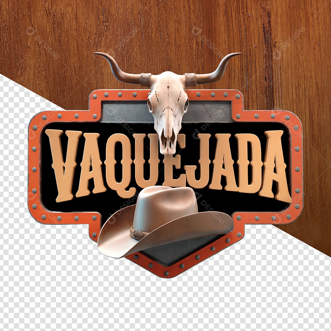 Vaquejada Selo 3D Para Composição PSD