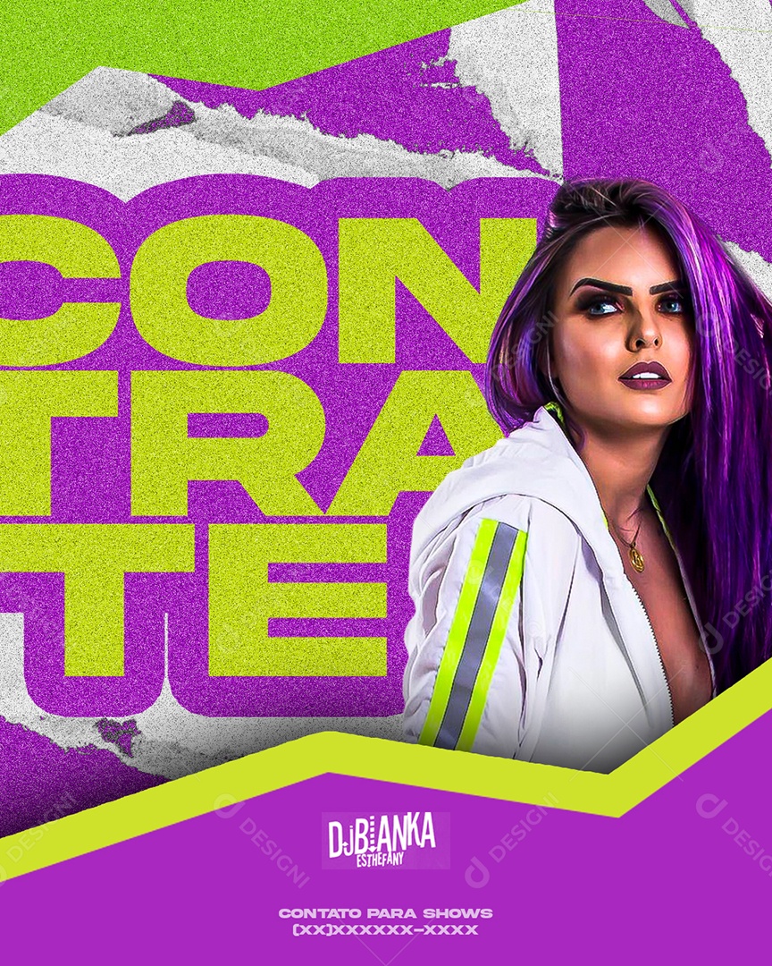 Flyer Contrate Social Media PSD Editável