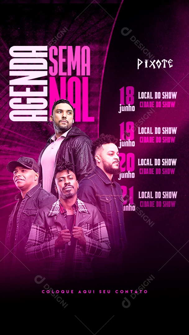 Stoy Flyer Agenda Semanal Social Media PSD Editável