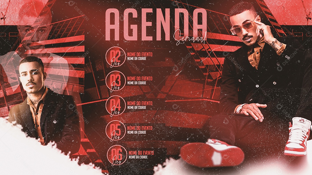 Banner Flyer Agenda Social Media PSD Editável
