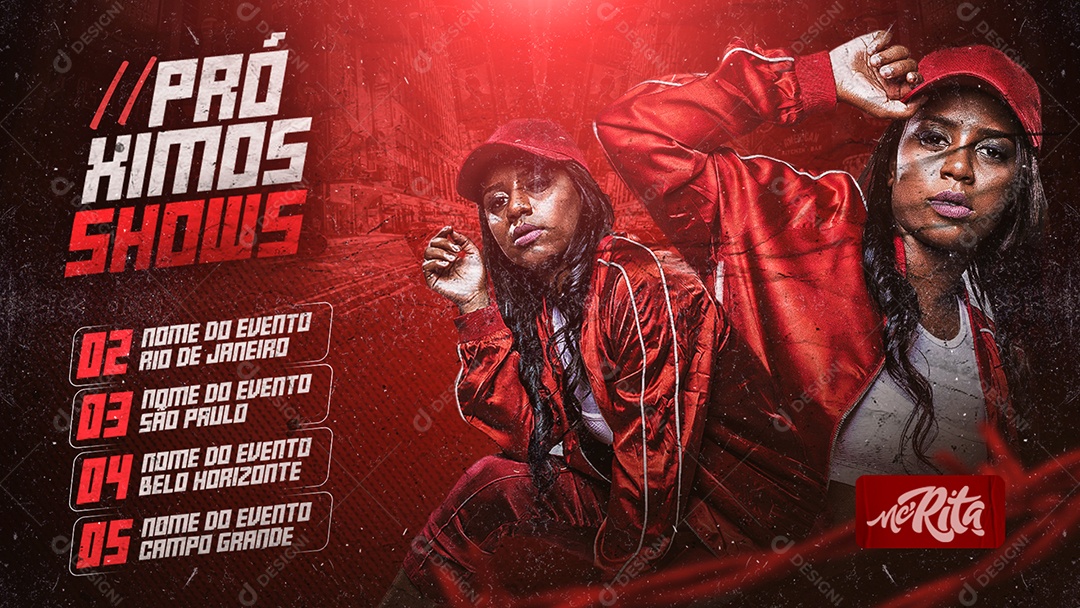 Banner Flyer Próximos Shows Social Media PSD Editável