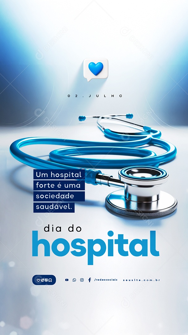 Story Dia do Hospital 02 de Julho Social Media PSD Editável