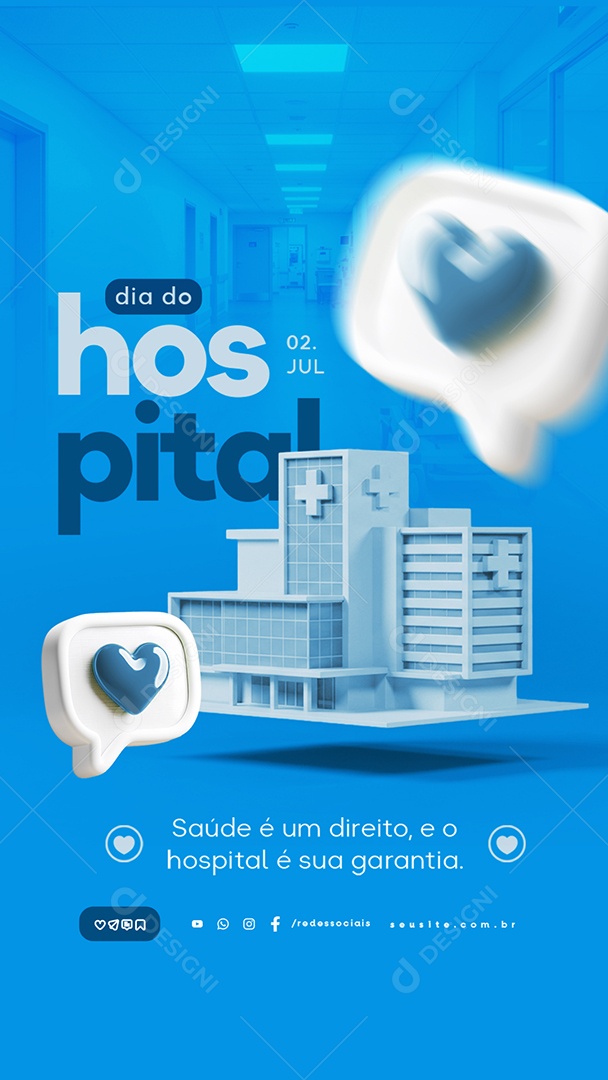 Story Dia do Hospital 02 de Julho Social Media PSD Editável