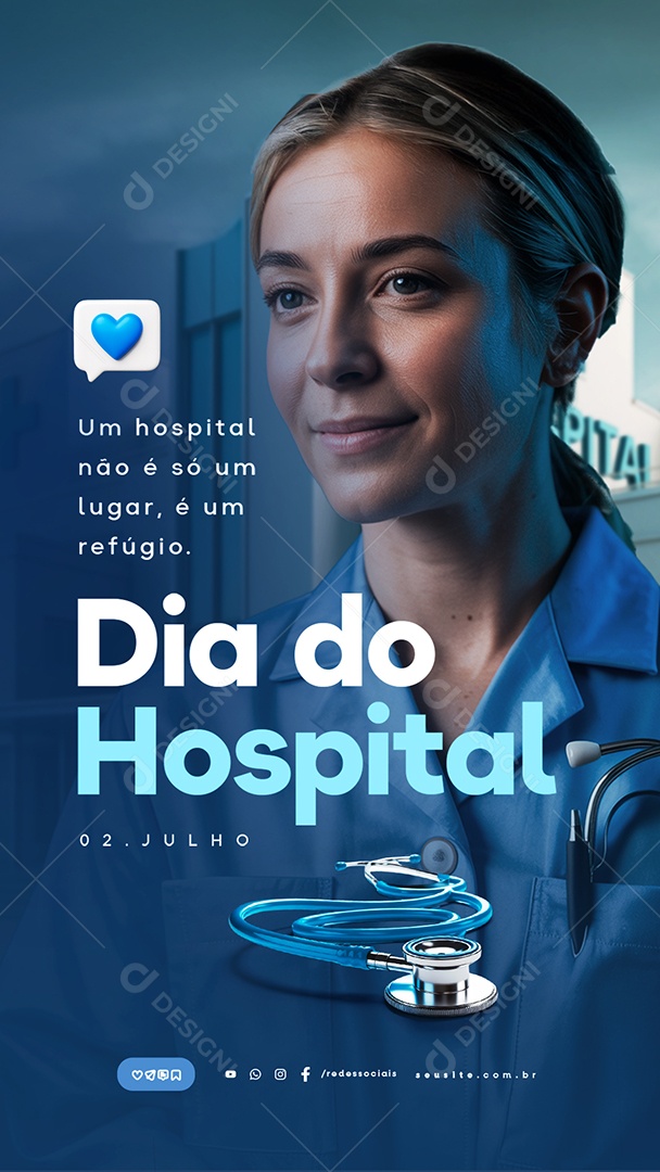 Story Dia do Hospital 02 de Julho Social Media PSD Editável
