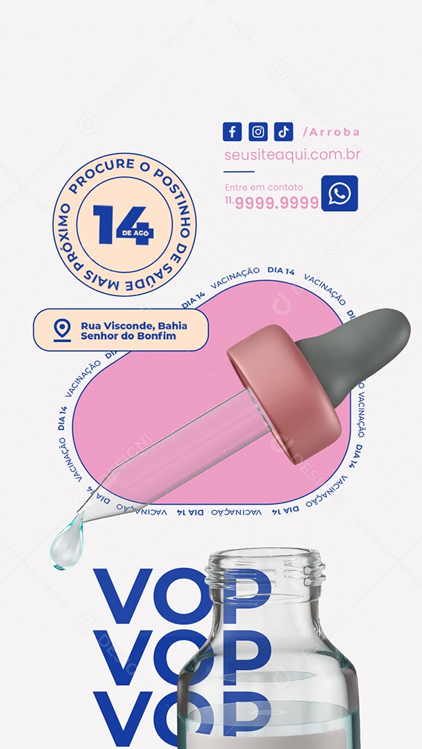 Story Vacinação Vop Social Media PSD Editável