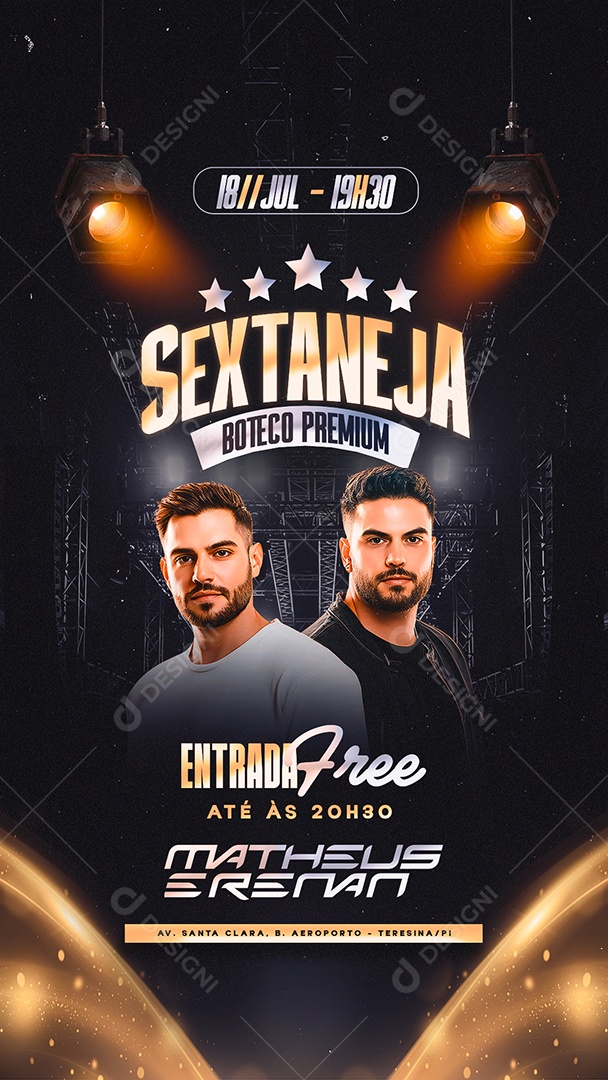 Story Flyer Sextaneja Boteco Premium Social Media PSD Editável