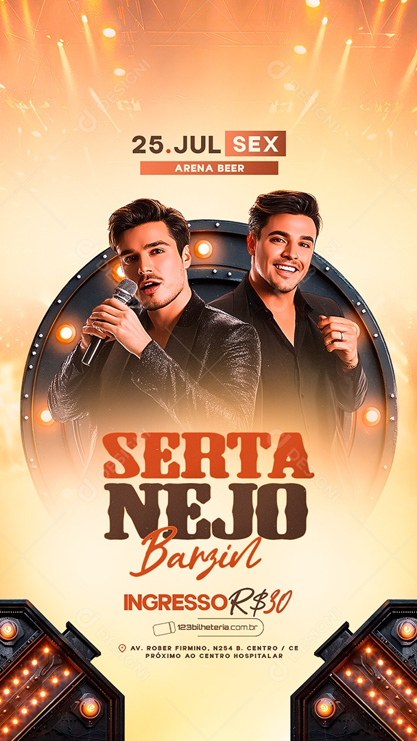 Story Flyer Sertanejo Barzin Social Media PSD Editável