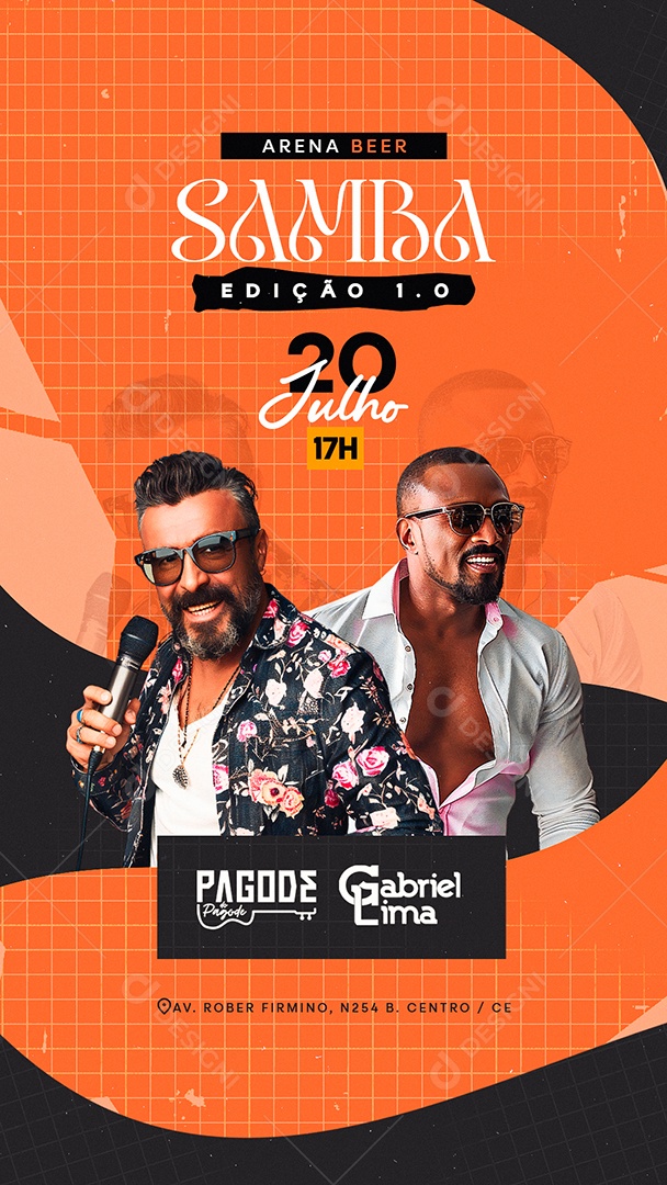 Story Flyer Samba Arena Beer Social Media PSD Editável