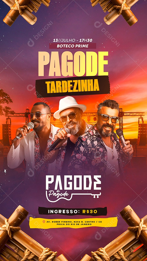 Story Flyer Pagode Tardezinha Social Media PSD Editável