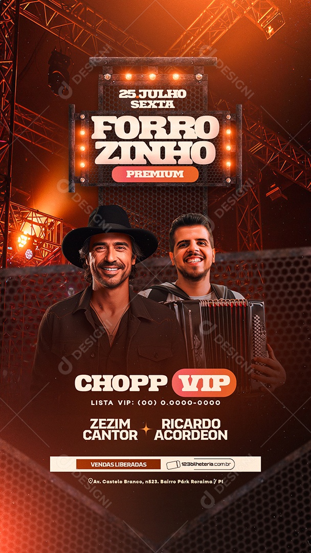 Story Flyer Forrozinho Premium Social Media PSD Editável