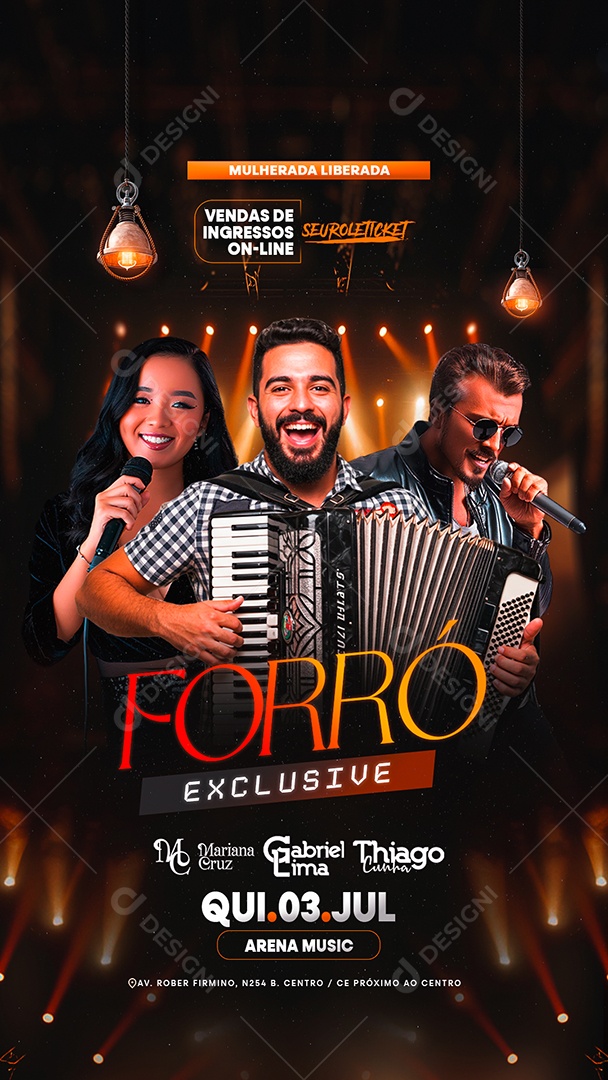 Story Flyer Forró Exclusive Social Media PSD Editável