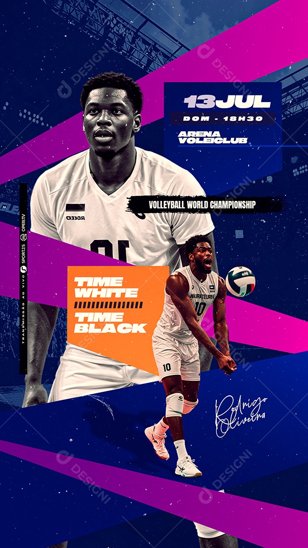 Story Volleyball World Championship Social Media PSD Editável