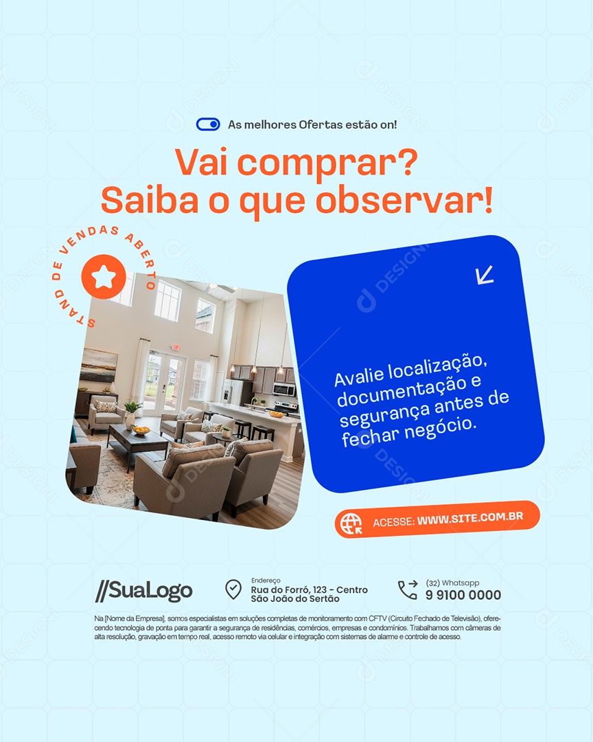 Imobiliária Vai Comprar Saiba o Que Observar Social Media PSD Editável