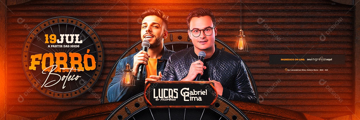 Carrossel Flyer Forró Boteco Social Media PSD Editável