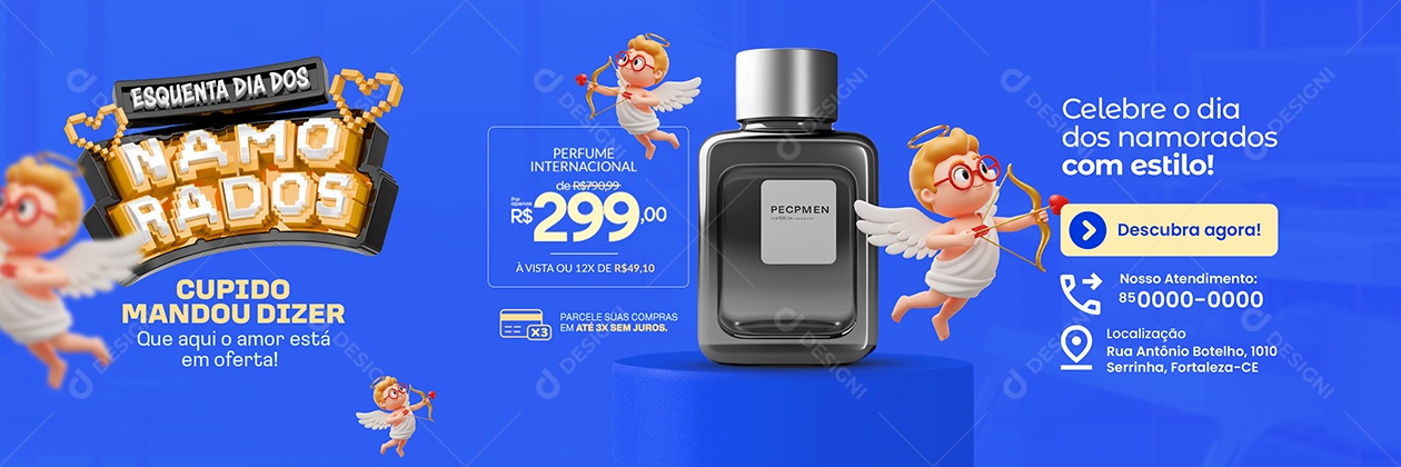 Carrossel Esquenta Dia dos Namorados Perfume Internacional Social Media PSD Editável