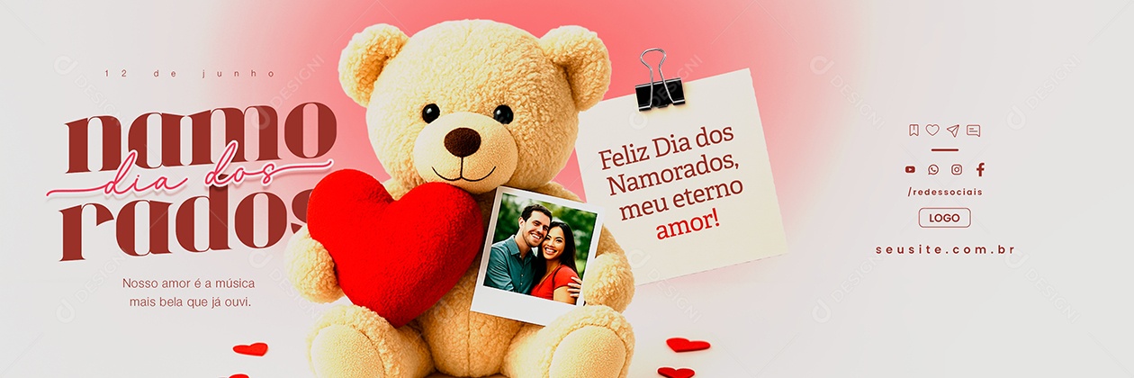 Carrossel Dia dos Namorados 12 de Junho Social Media PSD Editável