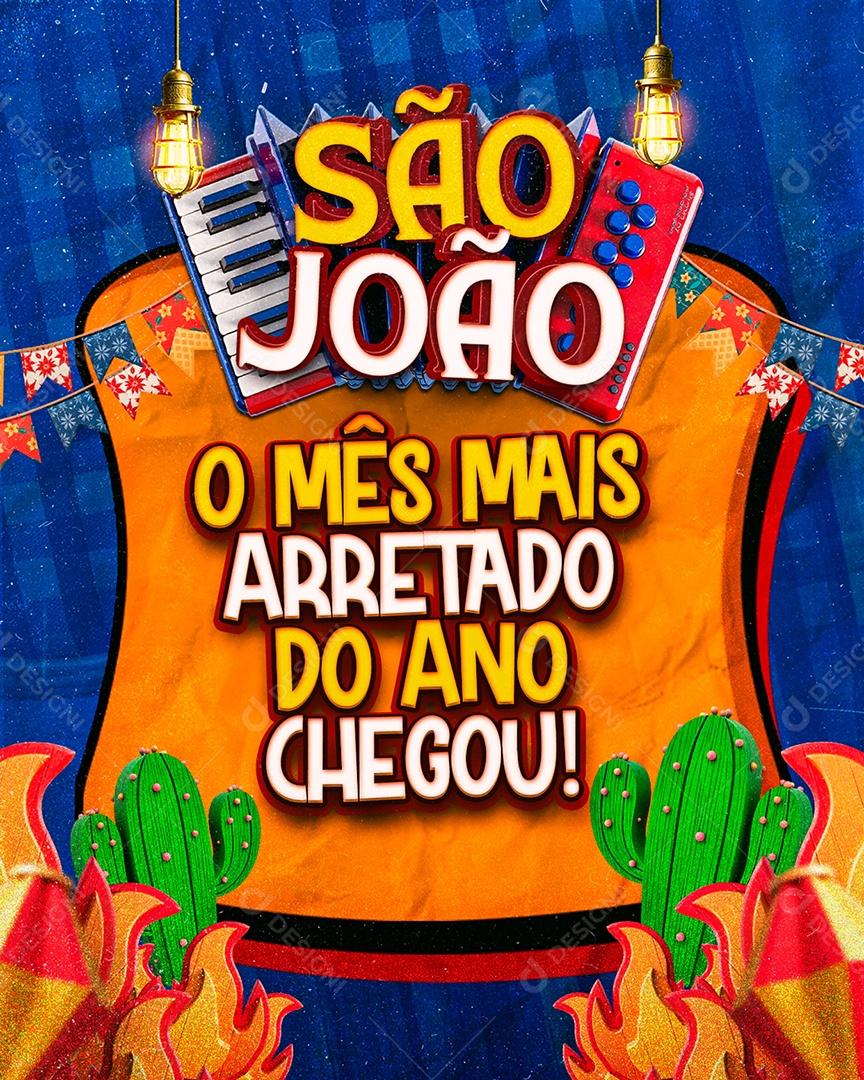 São João O Mês Mais Arretado Chegou Social Media PSD Editável