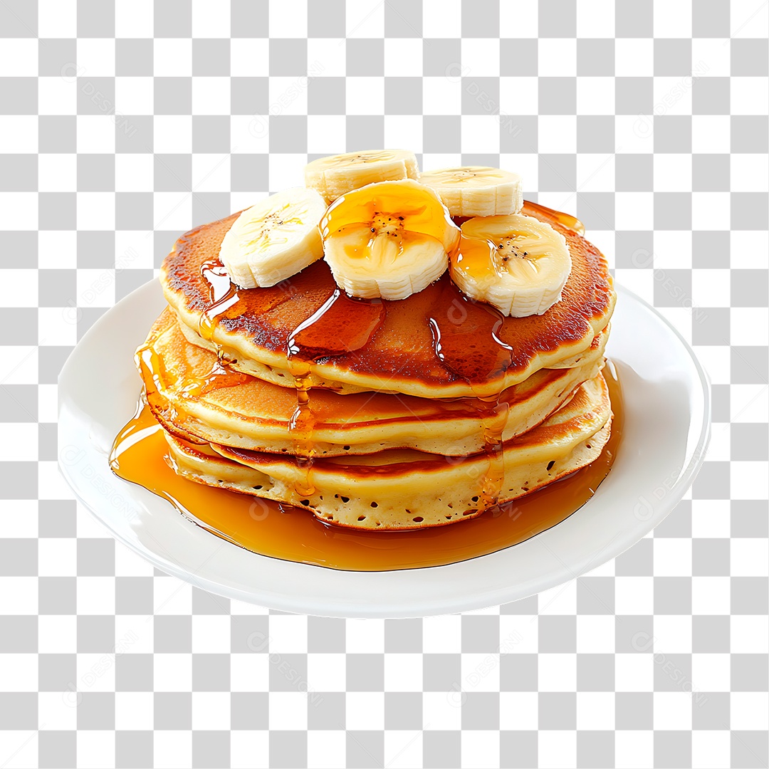 Prato de Panquecas PNG Transparente