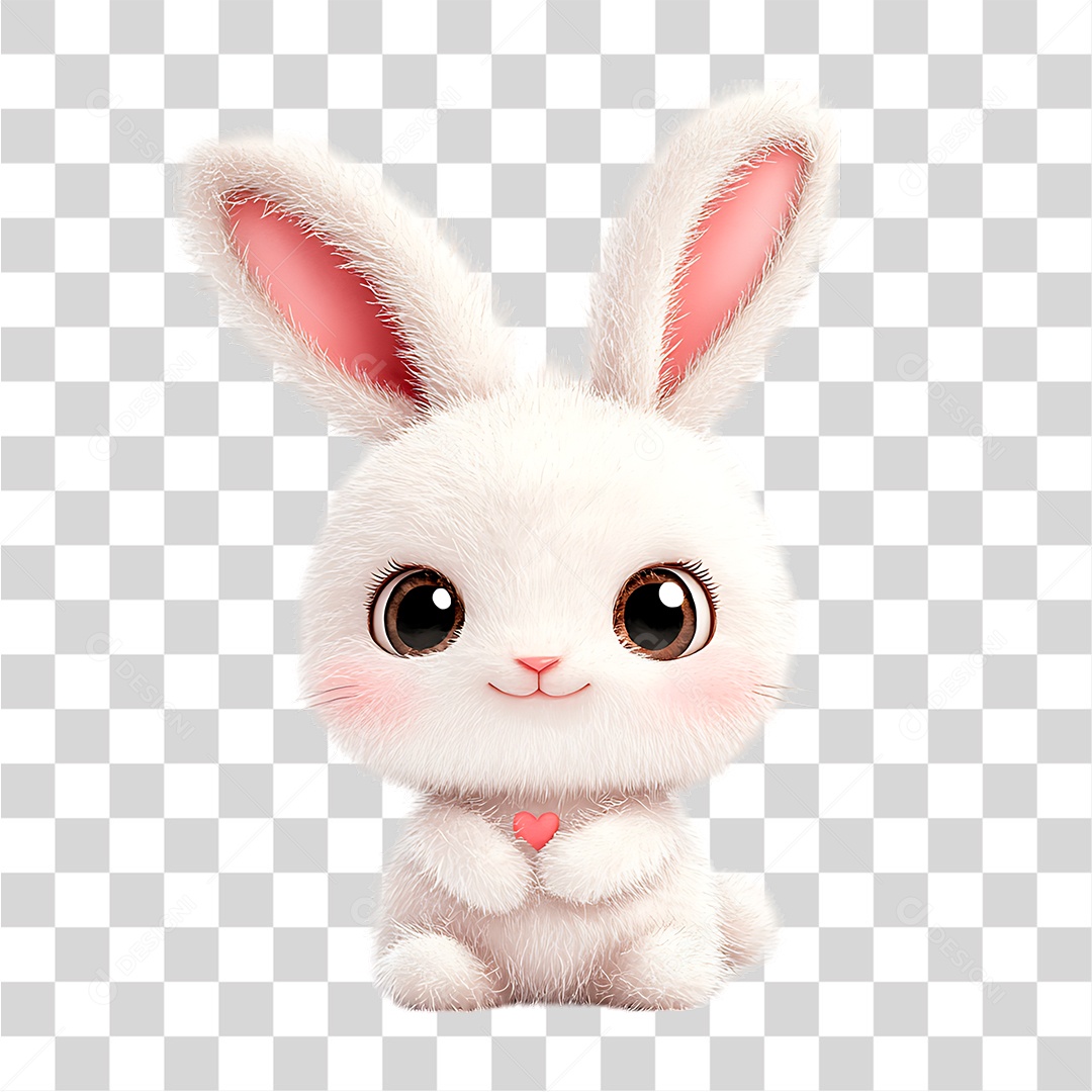 Coelho Branco PNG Transparente