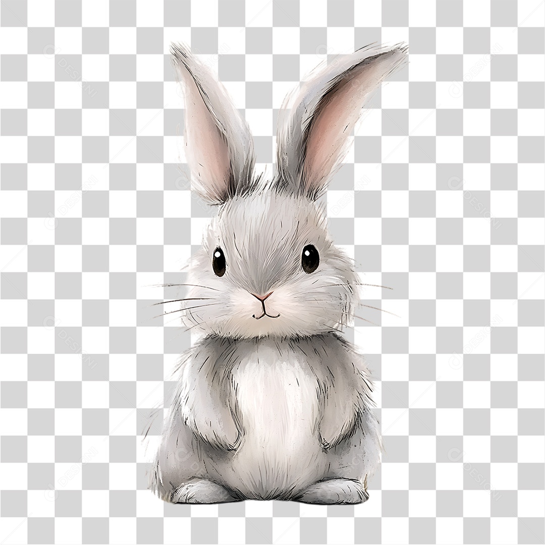 Coelho Branco PNG Transparente