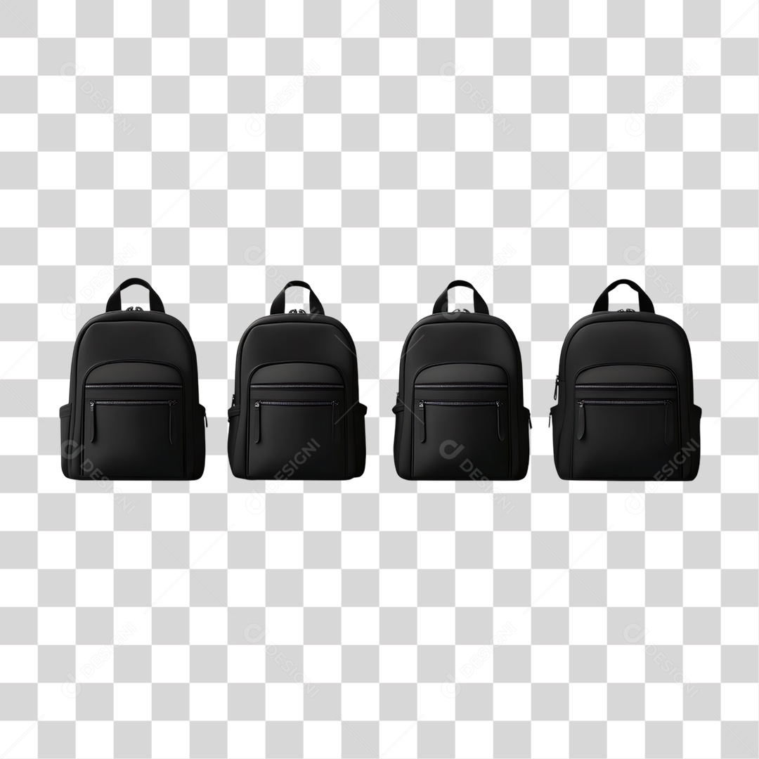 Mochilas Preto PNG Transparente