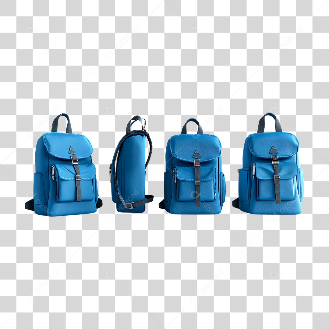 Mochilas Azul PNG Transparente