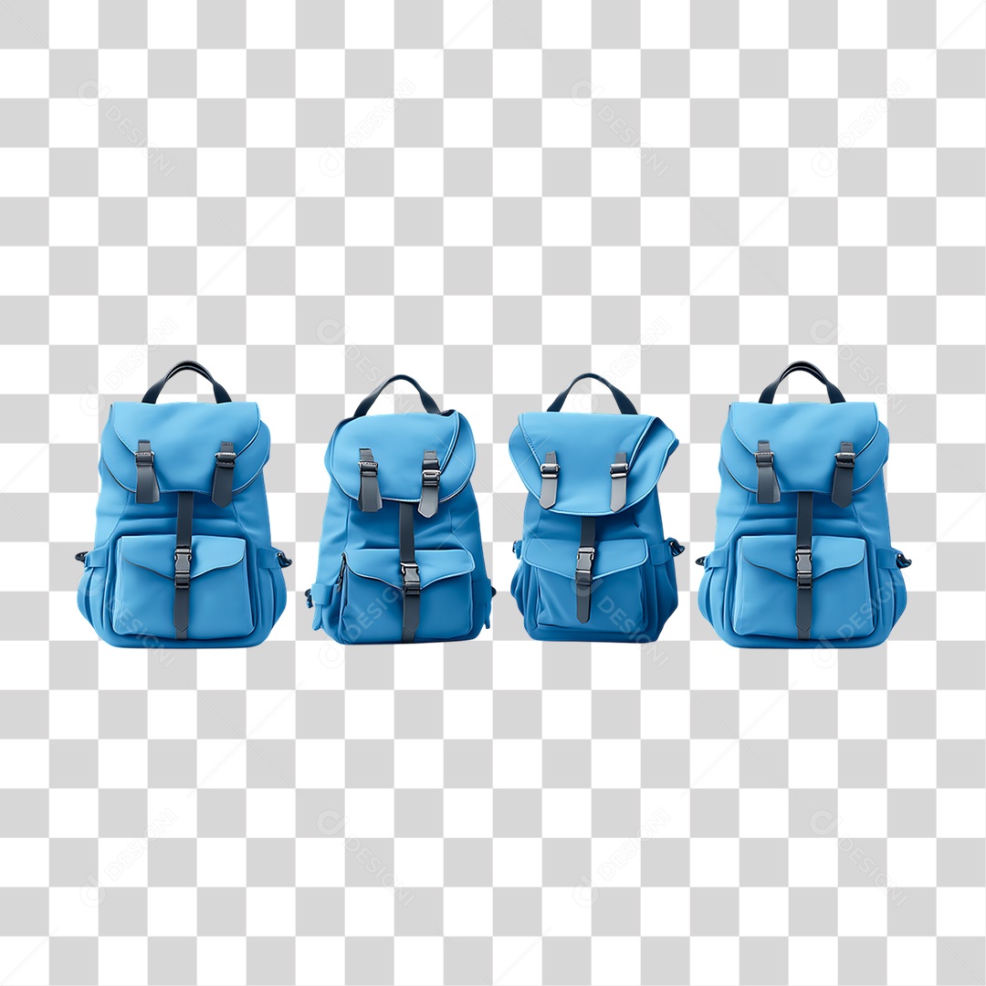 Mochilas Azul PNG Transparente