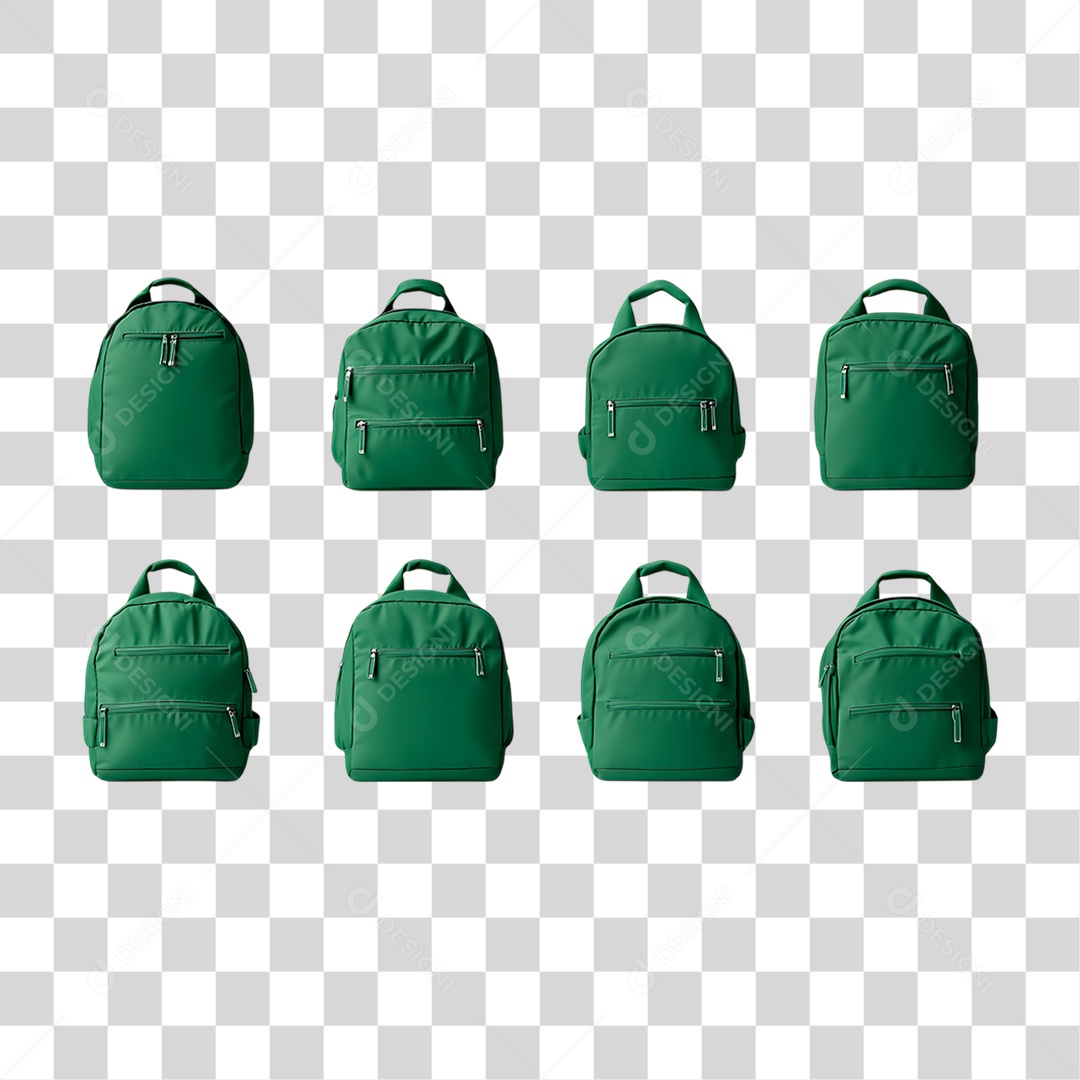 Mochilas Verde PNG Transparente