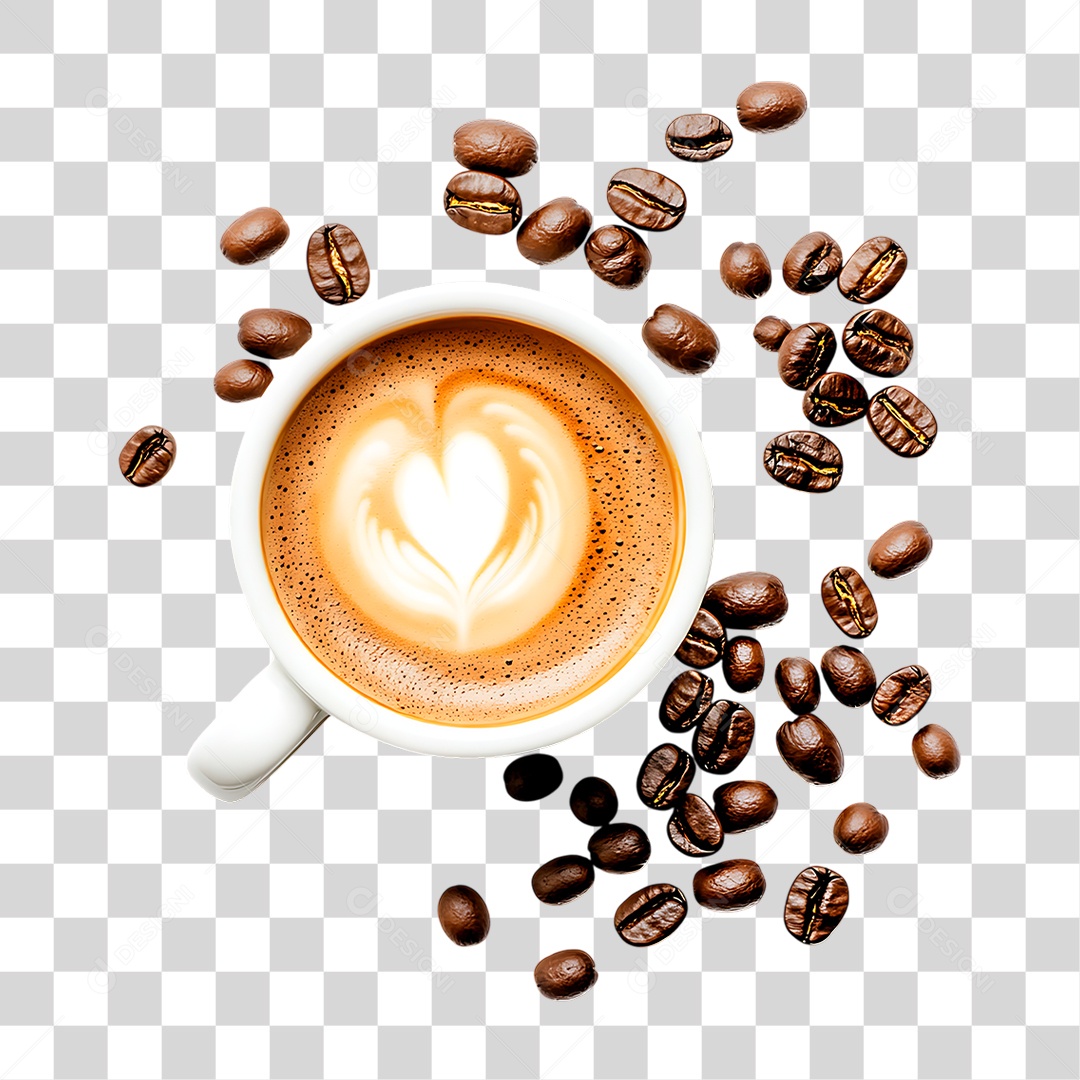 Xícara de Cappuccino PNG Transparente