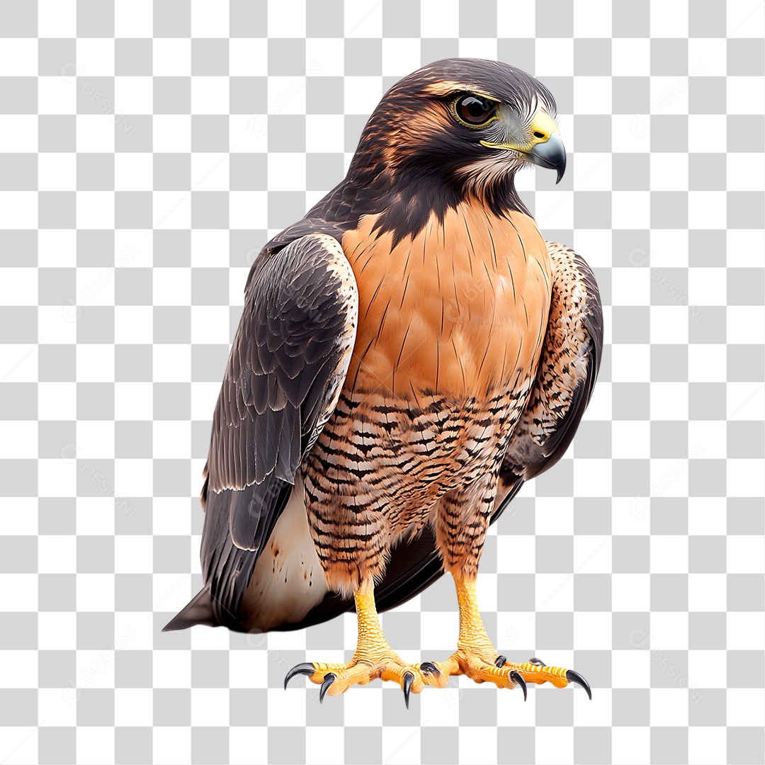 Búteo de Cauda Vermelha PNG Transparente