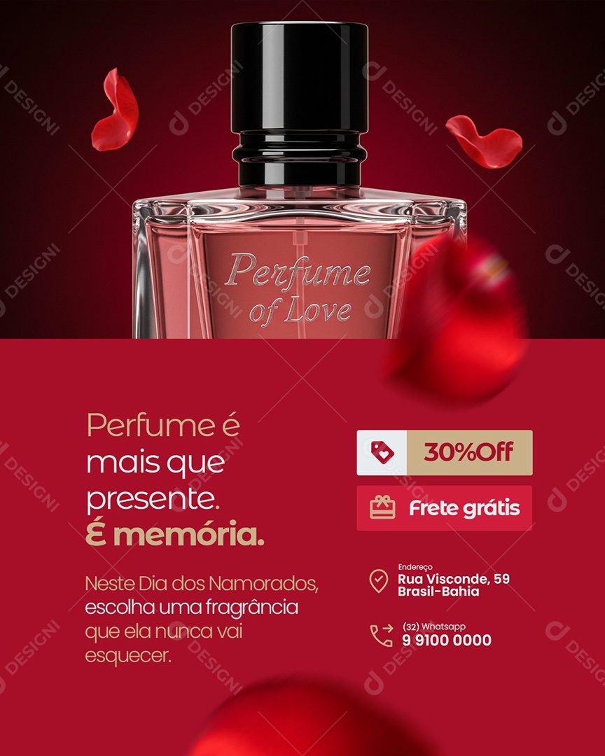 Perfume é Mais Que Presente é Memória Social Media PSD Editável