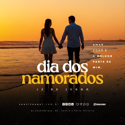 Dia dos Namorados 12 de Junho Social Media PSD Editável