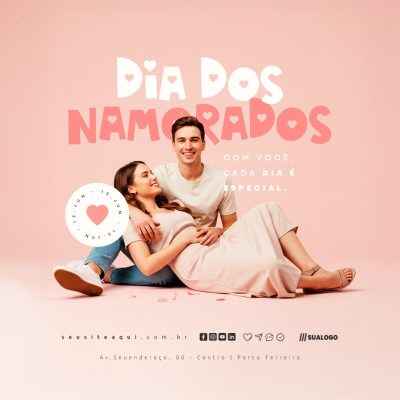 Dia dos Namorados 12 de Junho Social Media PSD Editável