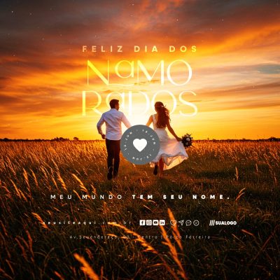Feliz Dia dos Namorados 12 de Junho Social Media PSD Editável
