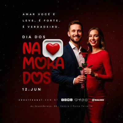 Dia dos Namorados 12 de Junho Social Media PSD Editável