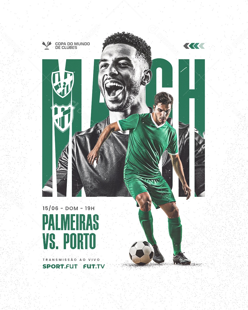 Copa do Mundo de Clubes Palmeiras VS Porto Social Media PSD Editável